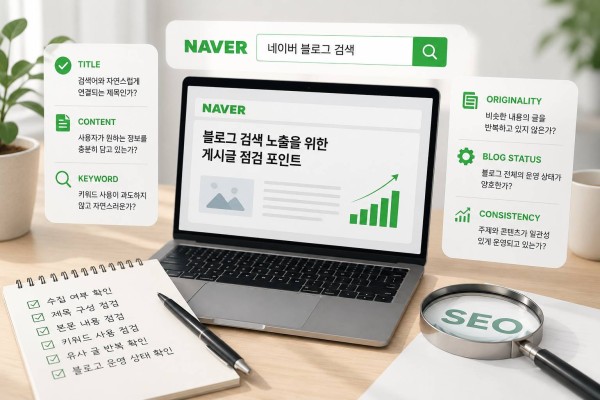 네이버 블로그 검색 노출을 위한 게시글 구성 점검