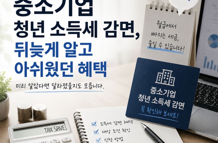 중소기업 청년 소득세 감면, 놓치기 쉬운 혜택이라 먼저 확인해 보세요