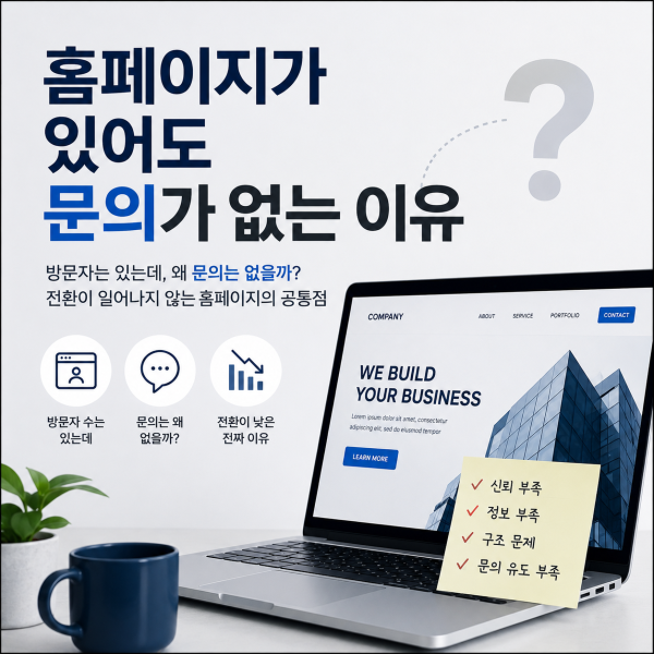 홈페이지가 있는데도 문의가 없는 이유 대표 이미지