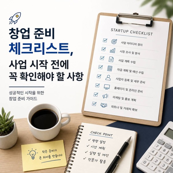 창업 준비 체크리스트, 사업 시작 전에 꼭 확인해야 할 사항 대표 이미지