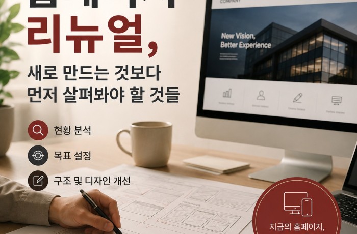홈페이지 리뉴얼, 새로 만드는 것보다 먼저 살펴봐야 될 것들