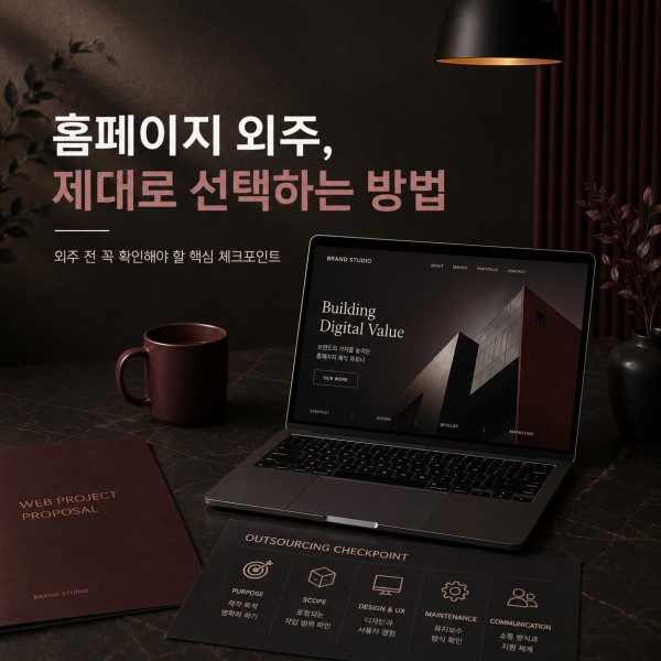 홈페이지 외주 업체를 고민 중이시라면, 지금 확인해보세요 대표 이미지