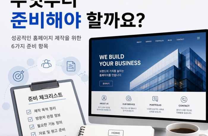 회사 홈페이지 제작 전, 반드시 정리해야 될 6가지